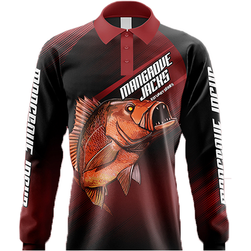 Fishing Shirt Mangrove Jack Black Available in Various Sizes