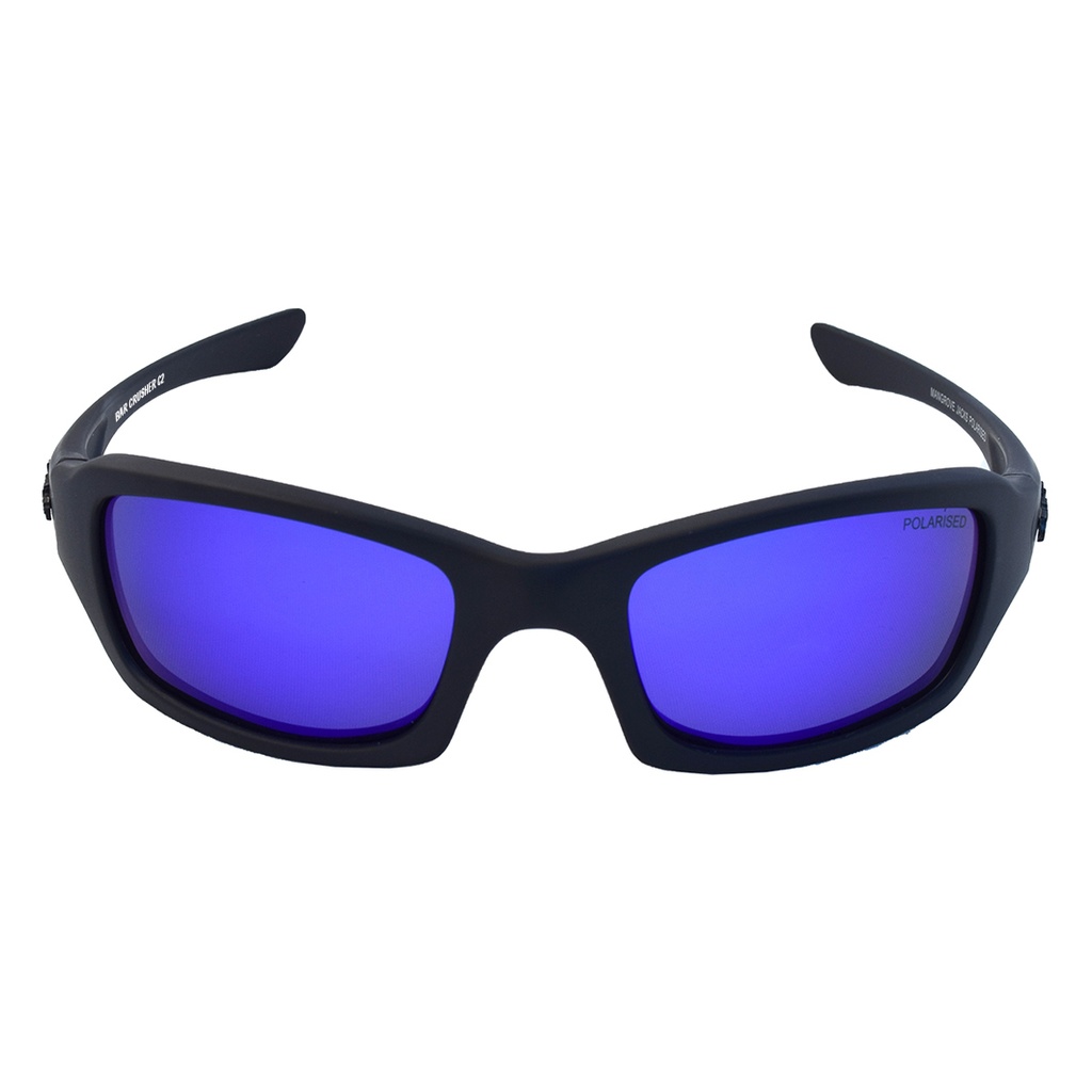 Mangrove Jacks - Mangrove Jacks Bar Crusher C2 Matte Black / Blue Revo Polarised Lenses