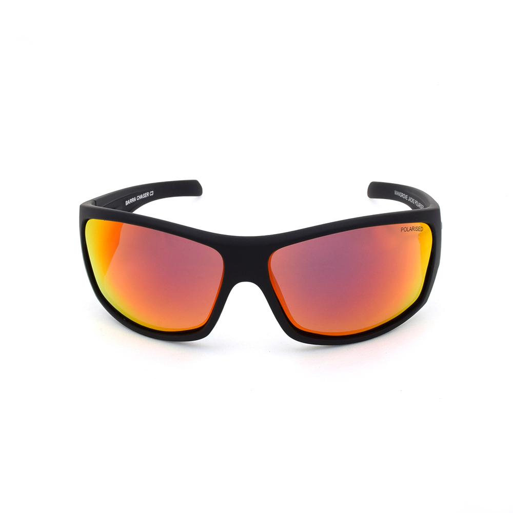 Mangrove Jacks Barra Chaser C3 Matte Black / Red Revo Polarised Lenses_17486
