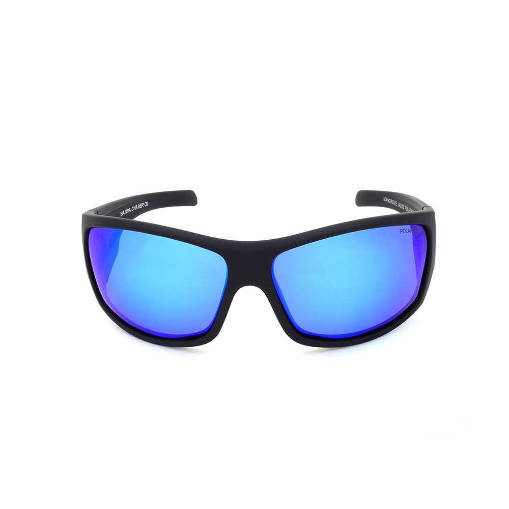 Mangrove Jacks Barra Chaser C8 Matte Black / Ice Blue Revo Polarised Lenses_17488