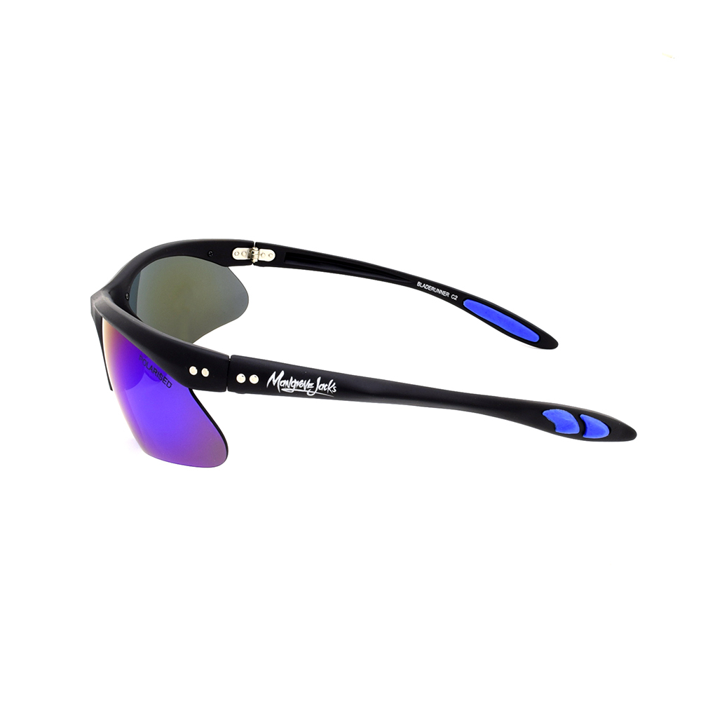 Mangrove Jacks - Mangrove Jacks Bladerunner C2 Black / Blue Revo Polarised Lenses