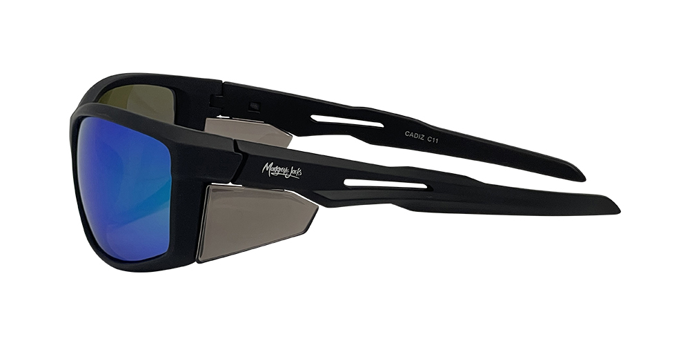 Mangrove Jacks - Mangrove Jacks Cadiz C11 Matte Black / Green Revo Polarised Lenses