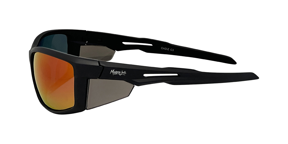 Mangrove Jacks - Mangrove Jacks Cadiz C3 Matte Black / Red Revo Polarised Lenses