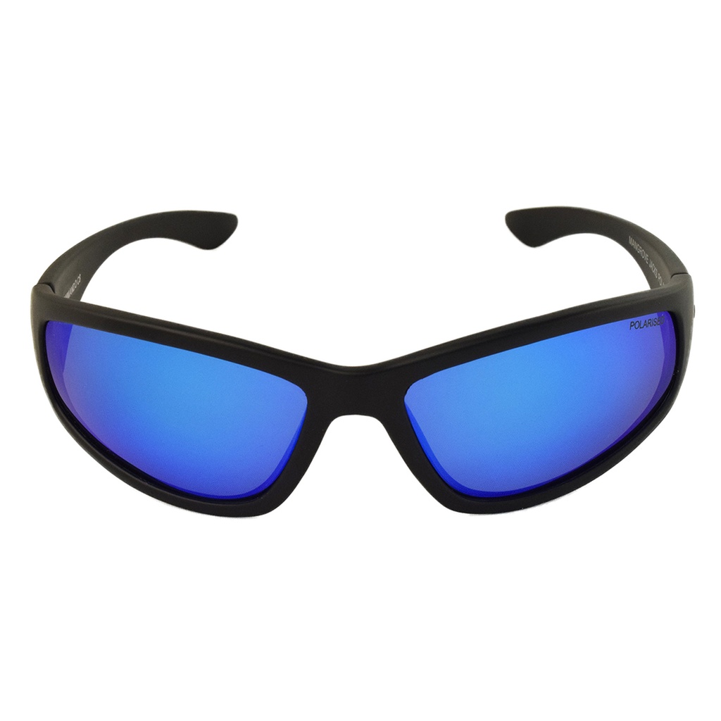 Mangrove Jacks - Mangrove Jacks Commando C8 Matte Black / Ice Blue Revo Polarised Lenses
