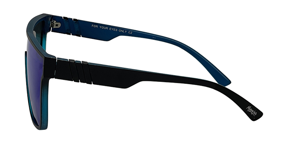 Mangrove Jacks For Your Eyes Only C2 Matte Crystal Blue / Blue Revo Polarised Lenses_17657
