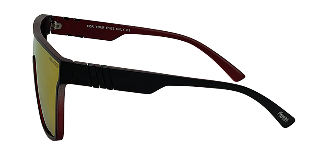 Mangrove Jacks For Your Eyes Only C3 Matte Crystal Red / Red Revo Polarised Lenses_17660