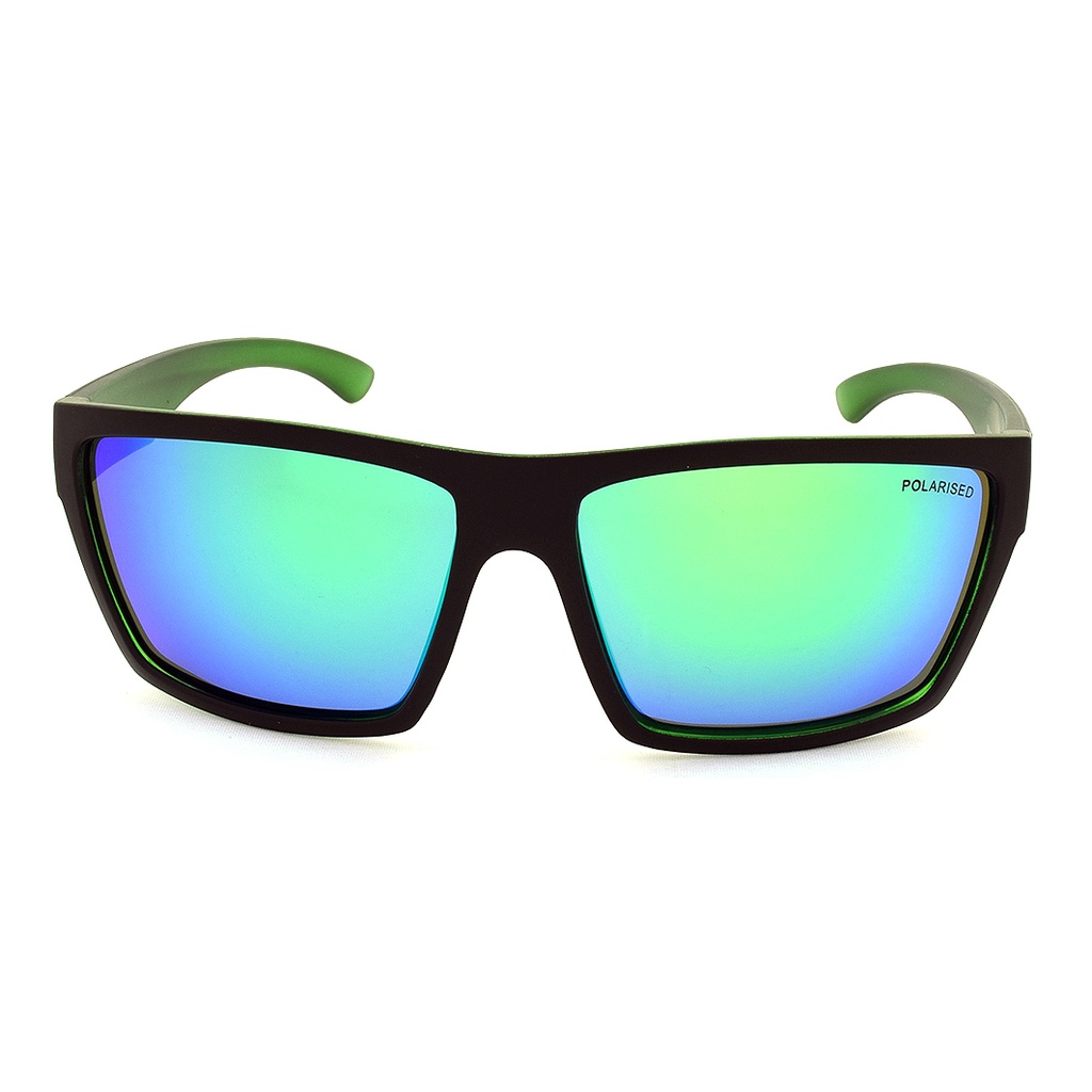 Mangrove Jacks Hoodlum C11 Matte Black / Green Revo Polarised Lenses_17701