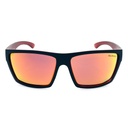 Mangrove Jacks Hoodlum C3 Matte Black / Red Revo Polarised Lenses_17703