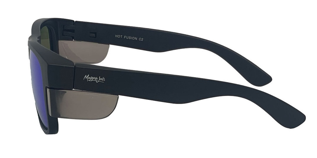 Mangrove Jacks - Mangrove Jacks Hot Fusion C2 Matte Black / Blue Revo Polarised Lenses