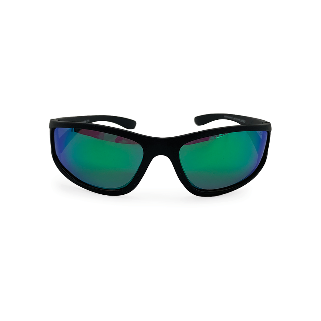Mangrove Jacks Kids Gator C11 Matte Black / Green Revo Polarised Lenses_17724