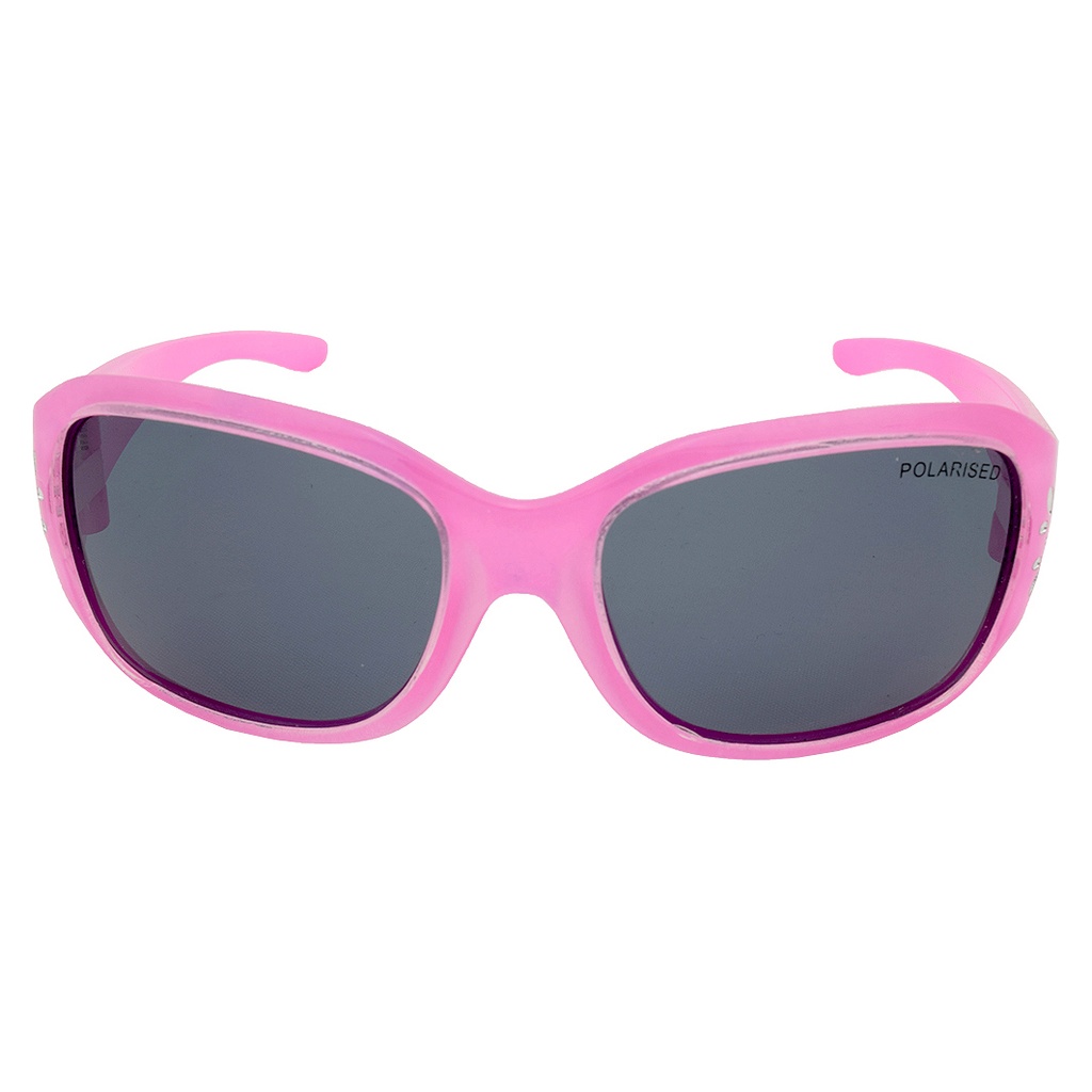 Mangrove Jacks - Mangrove Jacks Kids MJK018 C3 Crystal Pink w Silver Butterfly / Smoke Polarised Lenses
