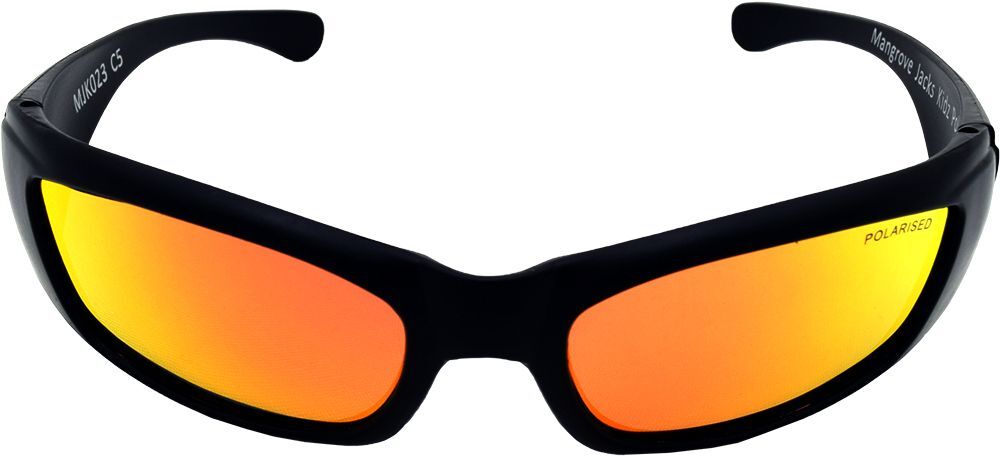 Mangrove Jacks - Mangrove Jacks Kids MJK023 C5 Matte Black / Red Revo Polarised Lenses