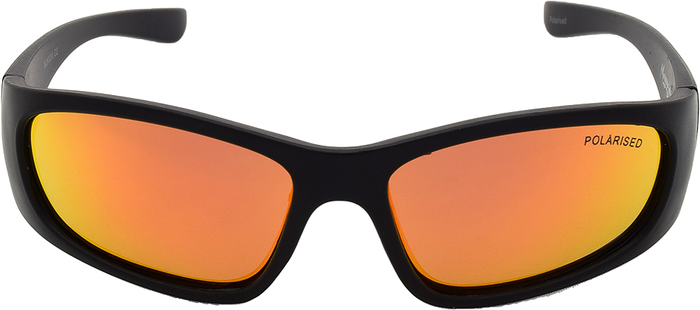 Mangrove Jacks Kids MJK024 C3 Matte Black / Red Revo Polarised Lenses_17753