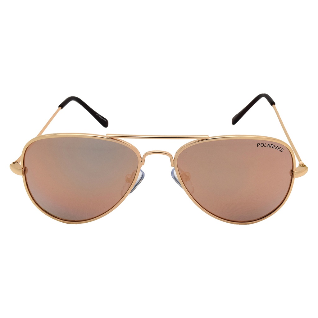 Mangrove Jacks - Mangrove Jacks Kids MJK059 C11 Gold & Brown / Pink Revo Polarised Lenses