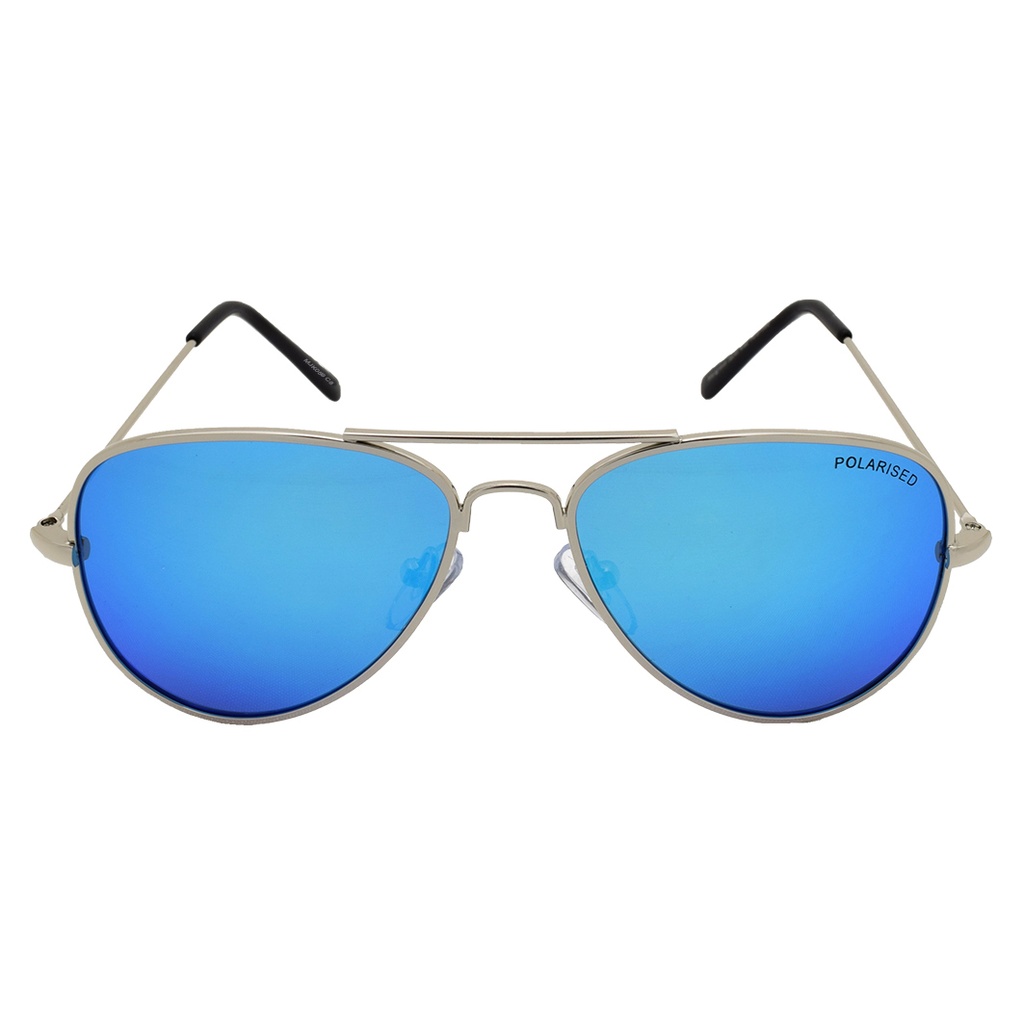 Mangrove Jacks - Mangrove Jacks Kids MJK059 C8 Silver & Black / Ice Blue Revo Polarised Lenses
