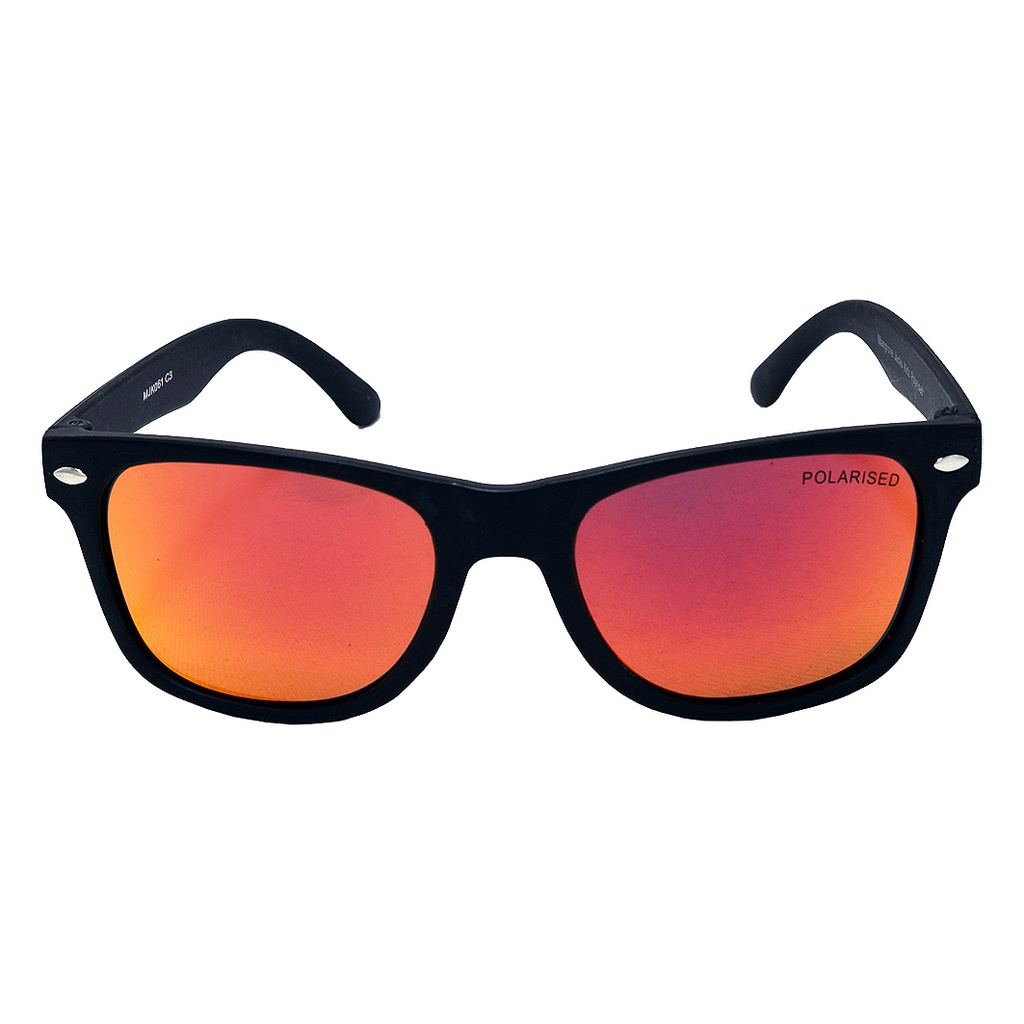 Mangrove Jacks - Mangrove Jacks Kids MJK061 C3 Matte Black / Red Revo Polarised Lenses