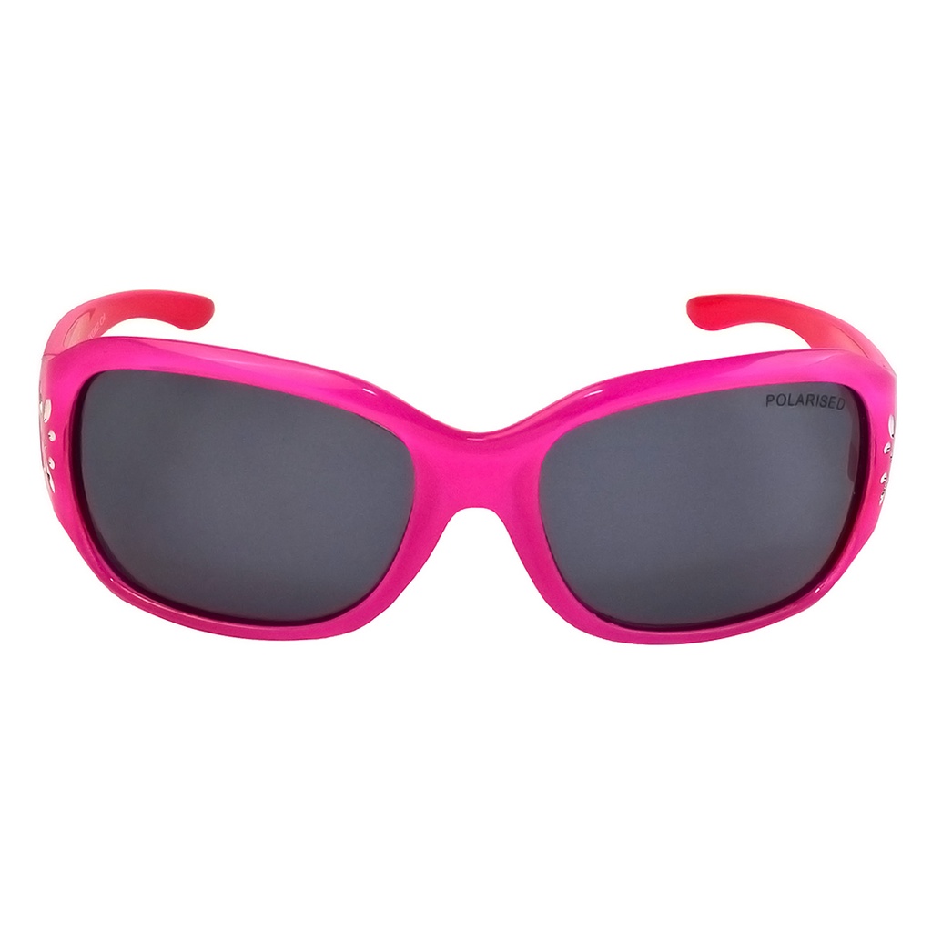 Mangrove Jacks Kids MJK062 C4 Crystal Rose Pink w Silver Butterfly / Smoke Polarised Lenses_17815