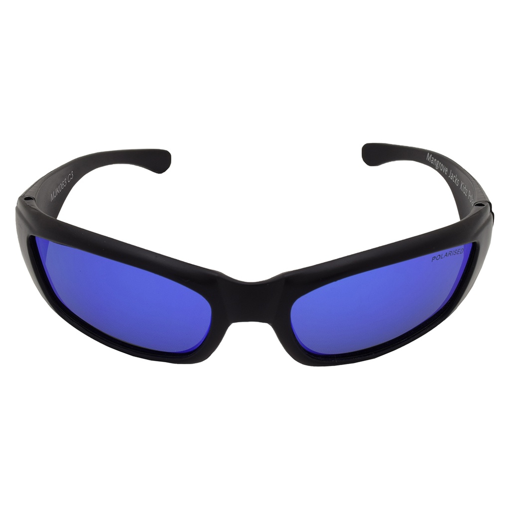 Mangrove Jacks - Mangrove Jacks Kids MJK063 C3 Matte Black / Blue Revo Polarised Lenses