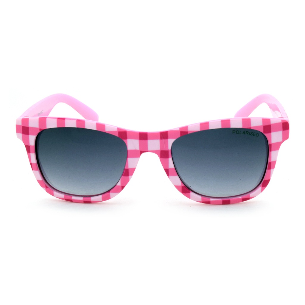 Mangrove Jacks Kids MJK068 C2 Pink, White Check & Pale Pink / Smoke Gradient Polarised Lenses_17837