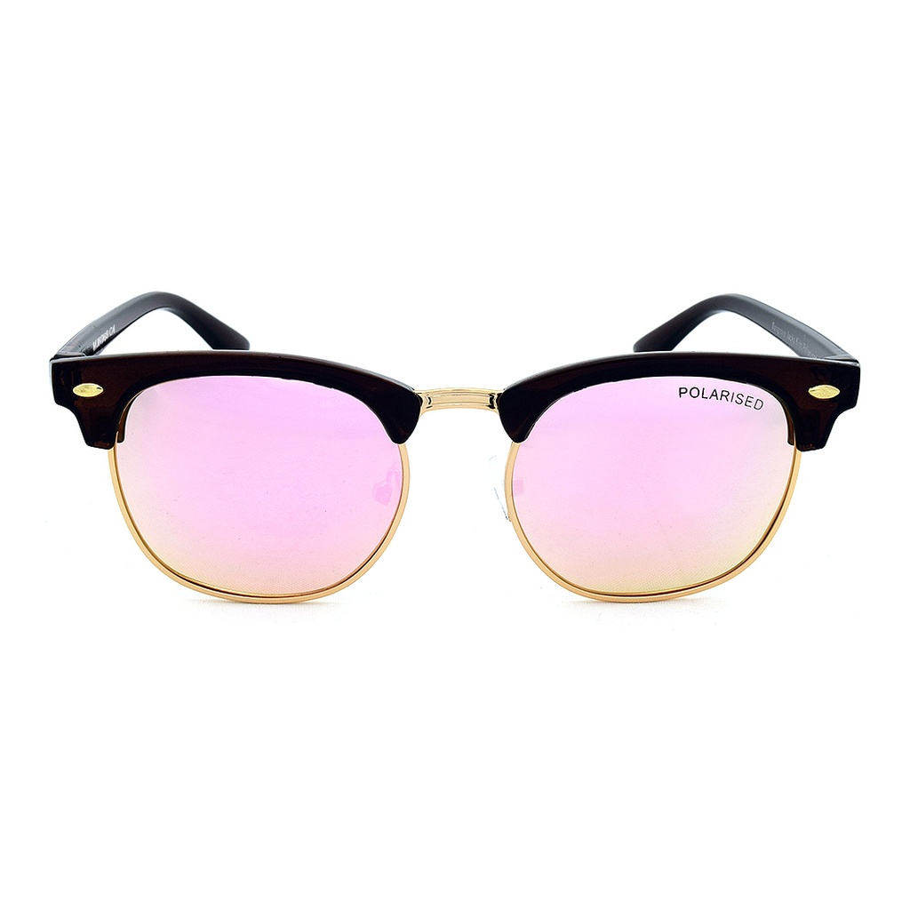 Mangrove Jacks - Mangrove Jacks Kids MJK069 C4 Dark Crystal Brown & Light Gold / Pink Revo Polarised Lenses