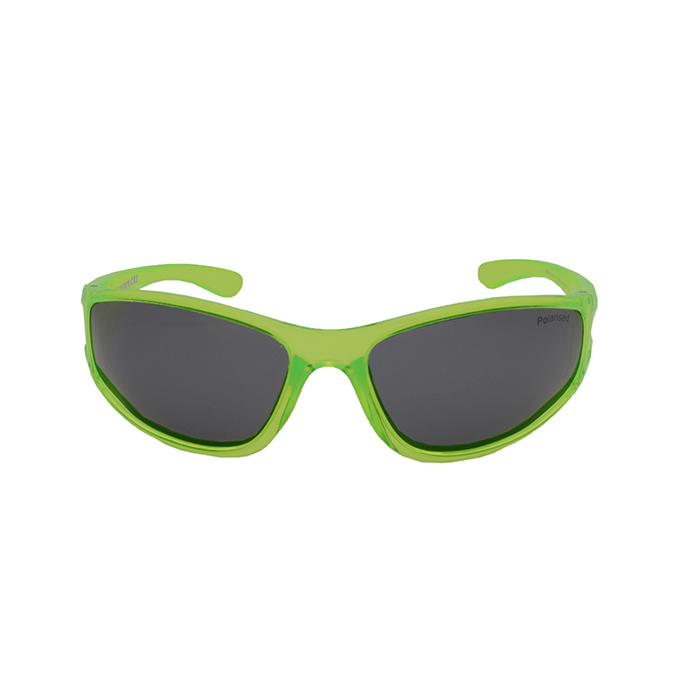 Mangrove Jacks - Mangrove Jacks Kids MJK071 C12 Shiny Solid Neon Green / Smoke Polarised Lenses