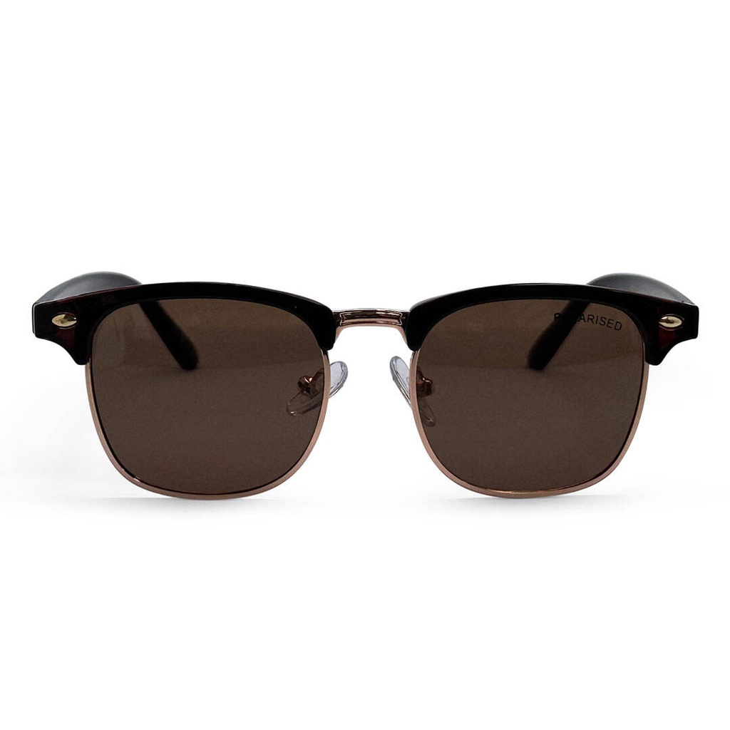 Mangrove Jacks - Mangrove Jacks Kids MJK72 C2 Shiny Dark Crystal Brown w Gold / Brown Polarised Lenses