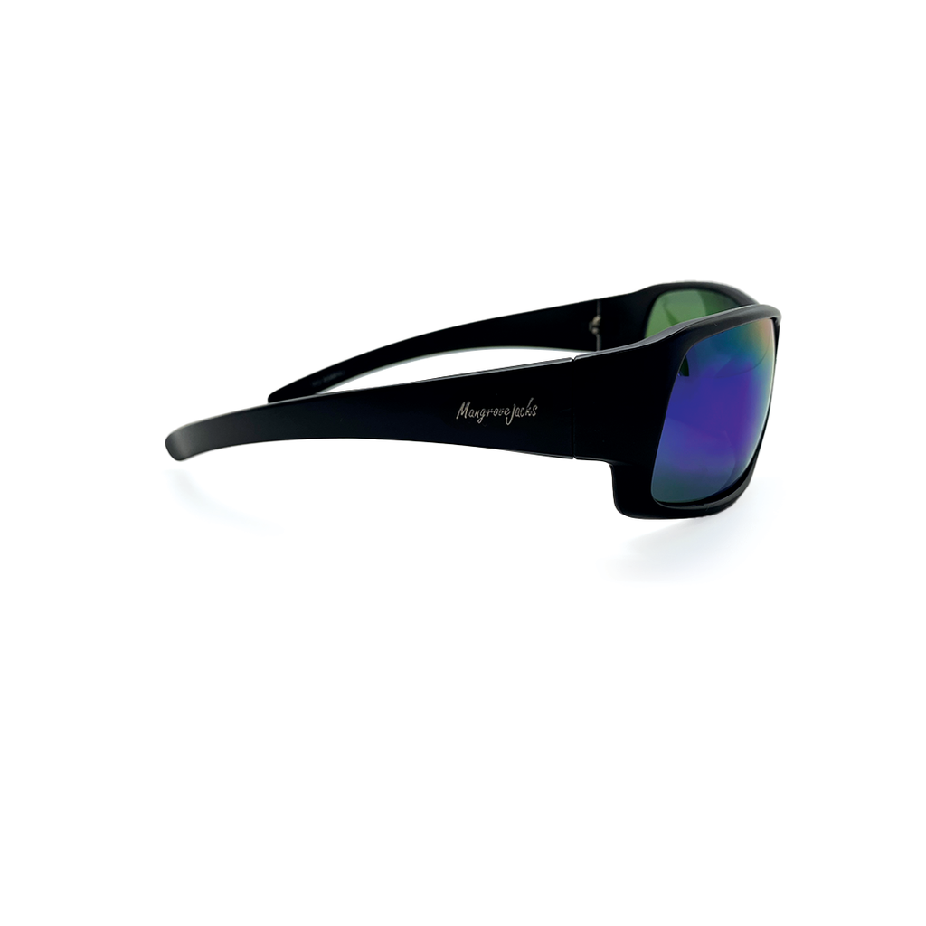 Mangrove Jacks Layback C11 Matte Black / Green Revo Polarised Lenses_17869