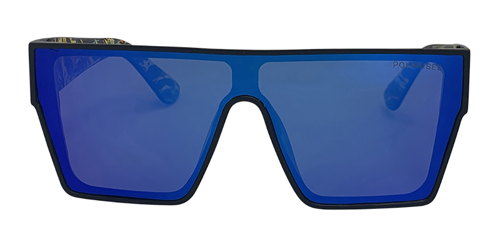 Mangrove Jacks Live and Let Live C2 Matte Black / Blue Revo Polarised Lenses_17898