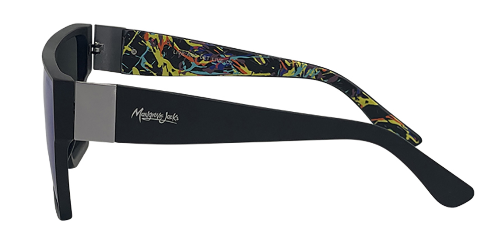 Mangrove Jacks Live and Let Live C2 Matte Black / Blue Revo Polarised Lenses_17899