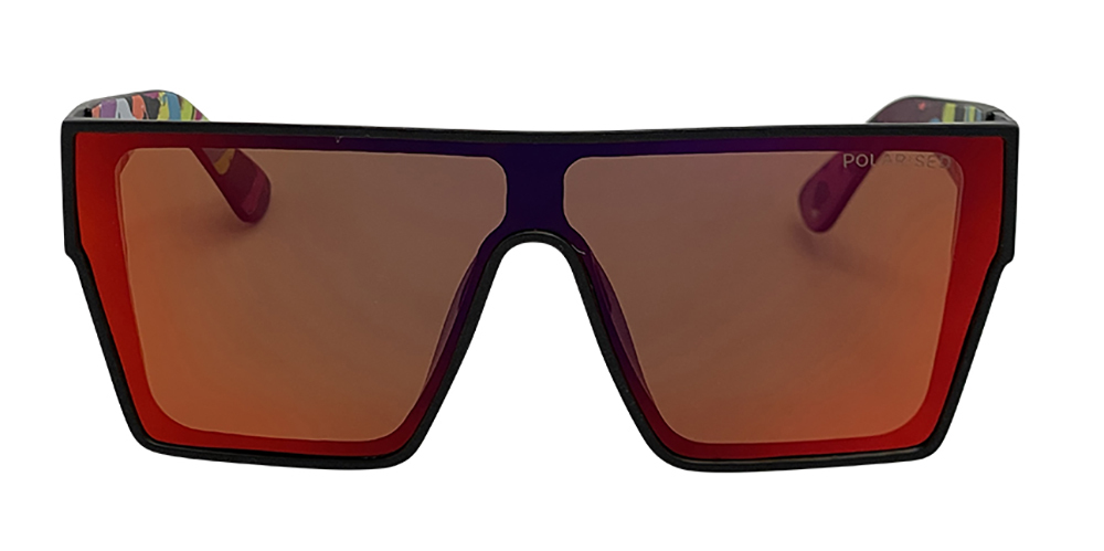 Mangrove Jacks Live and Let Live C3 Matte Black / Red Revo Polarised Lenses_17901