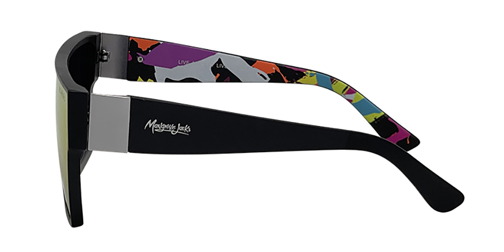 Mangrove Jacks Live and Let Live C3 Matte Black / Red Revo Polarised Lenses_17902