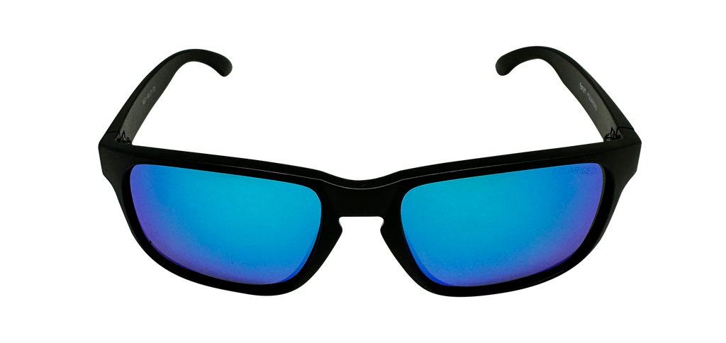 Mangrove Jacks Ned Kelly C8 Matte Black / Ice Blue Revo Polarised Lenses_17941