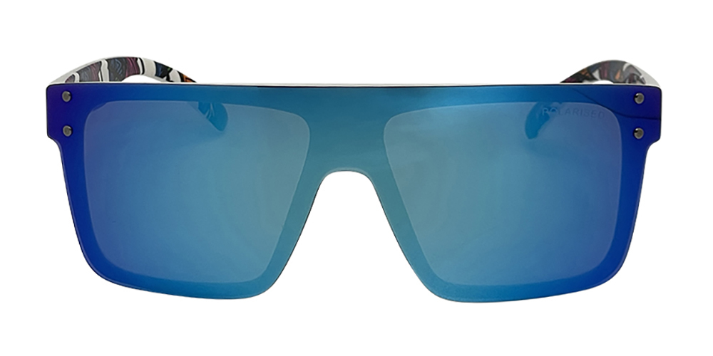 Mangrove Jacks Never Say Never C10 Shiny White / Ice Blue Revo Polarised Lenses_17949