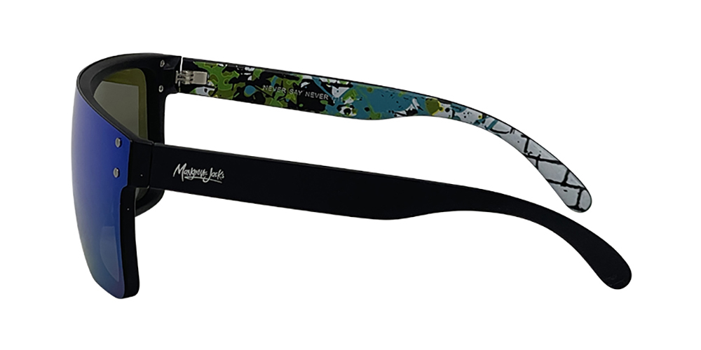Mangrove Jacks Never Say Never C11 Matte Black / Green Revo Polarised Lenses_17952