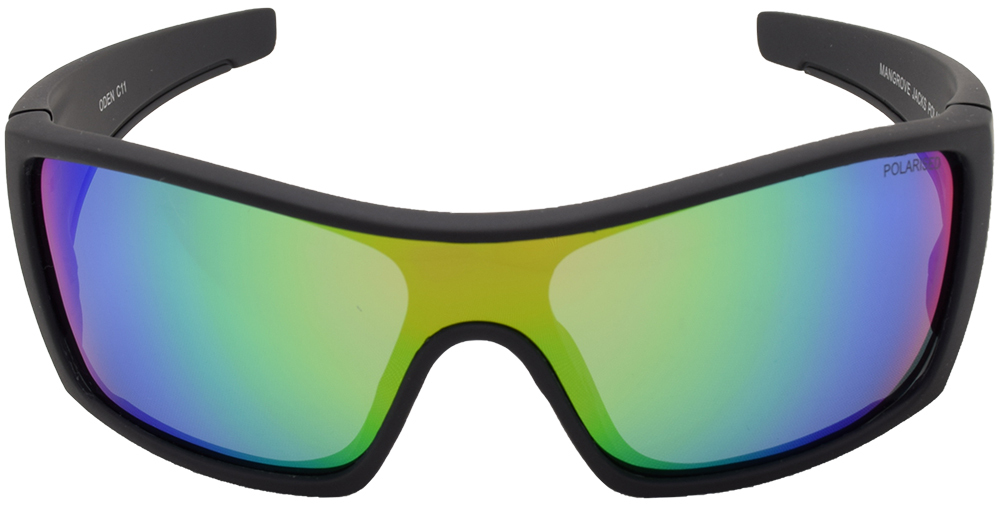 Mangrove Jacks - Mangrove Jacks Oden C11 Matte Black / Smoke w Green Revo Polarised Lenses