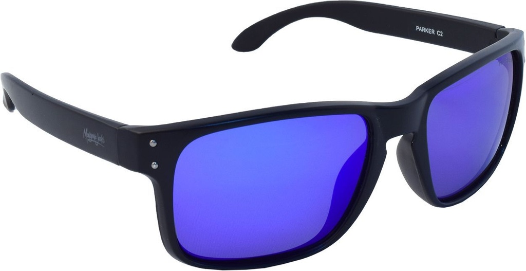 Mangrove Jacks - Mangrove Jacks Parker C2 Matte Black / Blue Revo Polarised Lenses