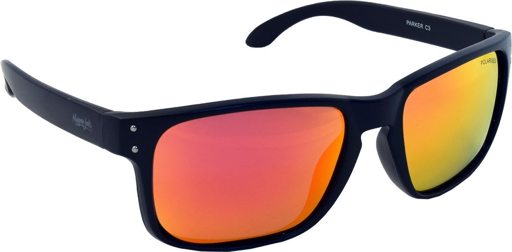 Mangrove Jacks Parker C3 Matte Black / Black Red Revo Polarised Lenses_17998