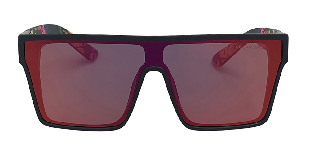Mangrove Jacks Sin by The Sea C3 Matte Black / Red Revo Polarised Lenses_18074