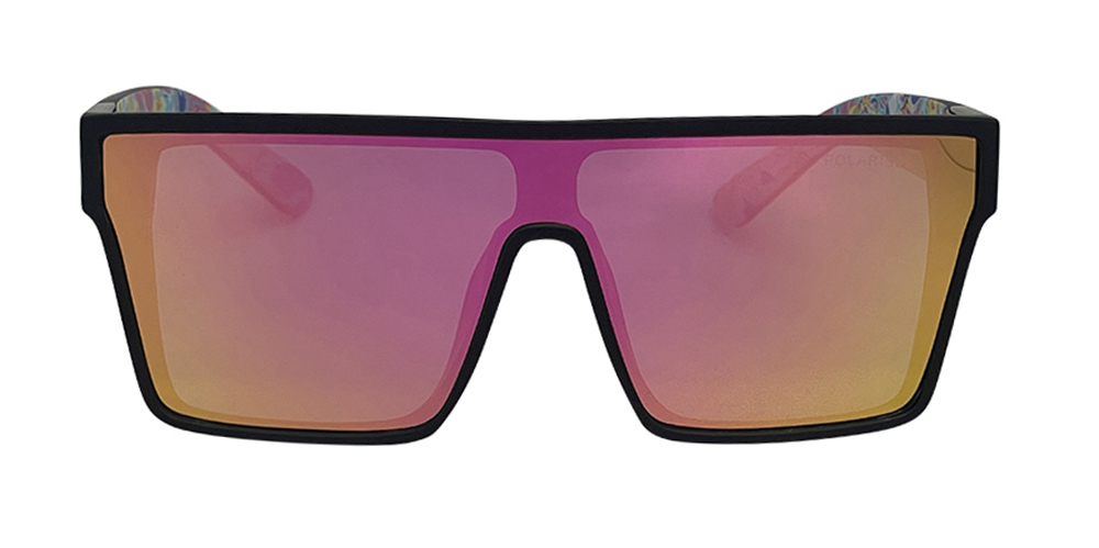 Mangrove Jacks Sin by The Sea C6 Matte Black / Pink Revo Polarised Lenses_18080