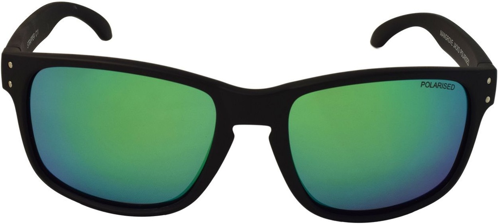 Mangrove Jacks - Mangrove Jacks Strapper C11 Matte Black / Green Revo Polarised Lenses