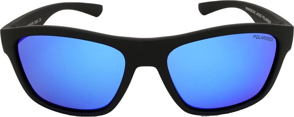 Mangrove Jacks Surfer Dan C8 Matte Black / Ice Blue Revo Polarised Lenses_18157