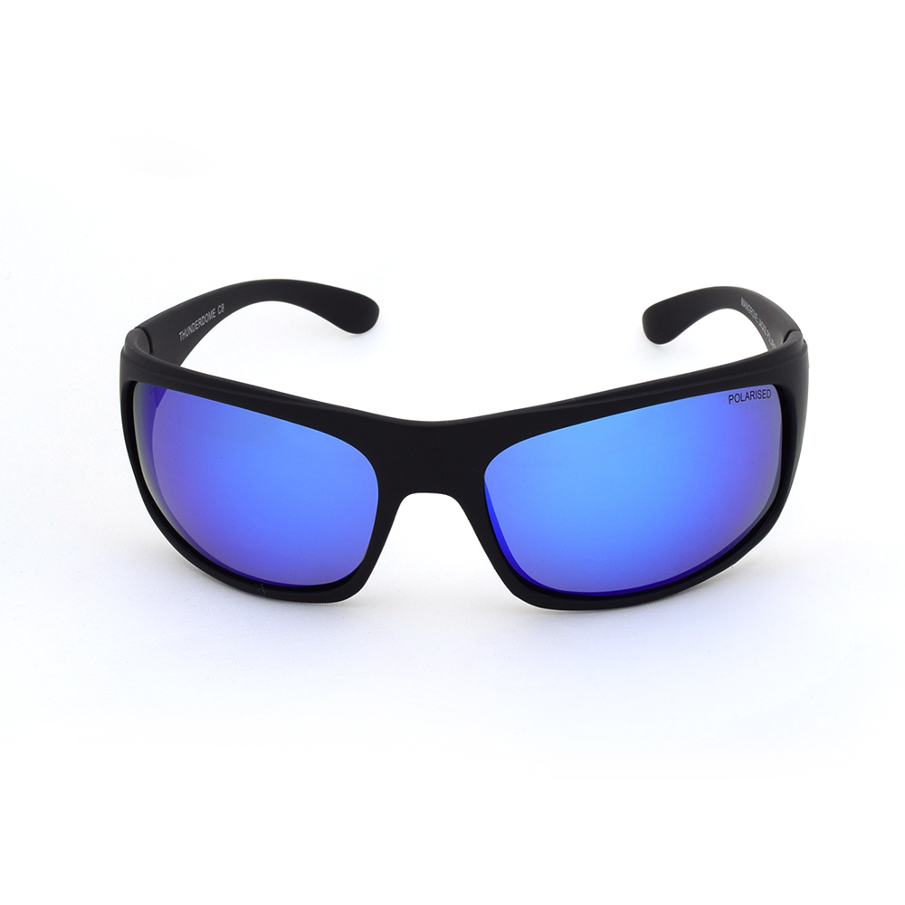 Mangrove Jacks - Mangrove Jacks Thunderdome C8 Matte Black / Ice Blue Revo Polarised Lenses