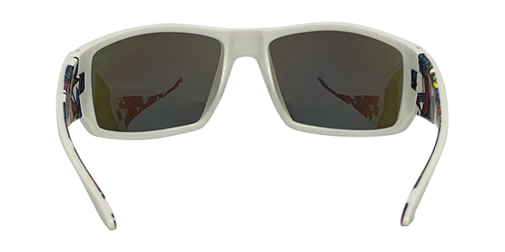 Mangrove Jacks Tromso C10 Shiny White / Ice Blue Revo Polarised Lenses_18190