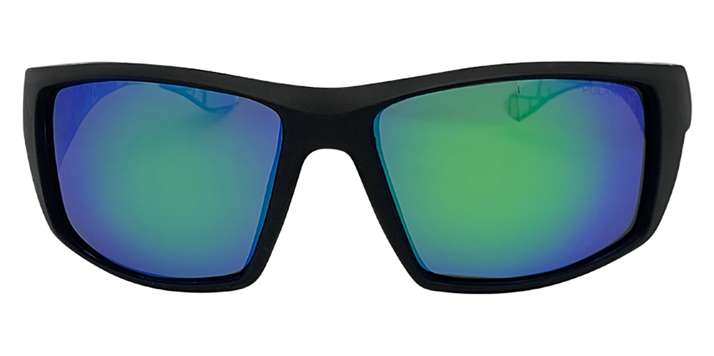 Mangrove Jacks - Mangrove Jacks Tromso C11 Matte Black / Green Revo Polarised Lenses