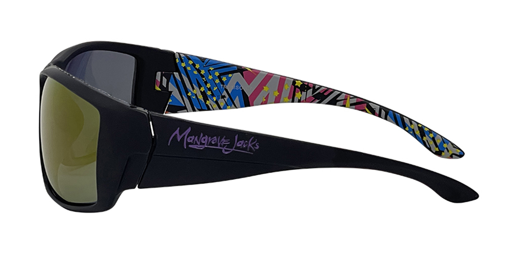 Mangrove Jacks - Mangrove Jacks Tromso C7 Matte Black / Purple Revo Polarised Lenses