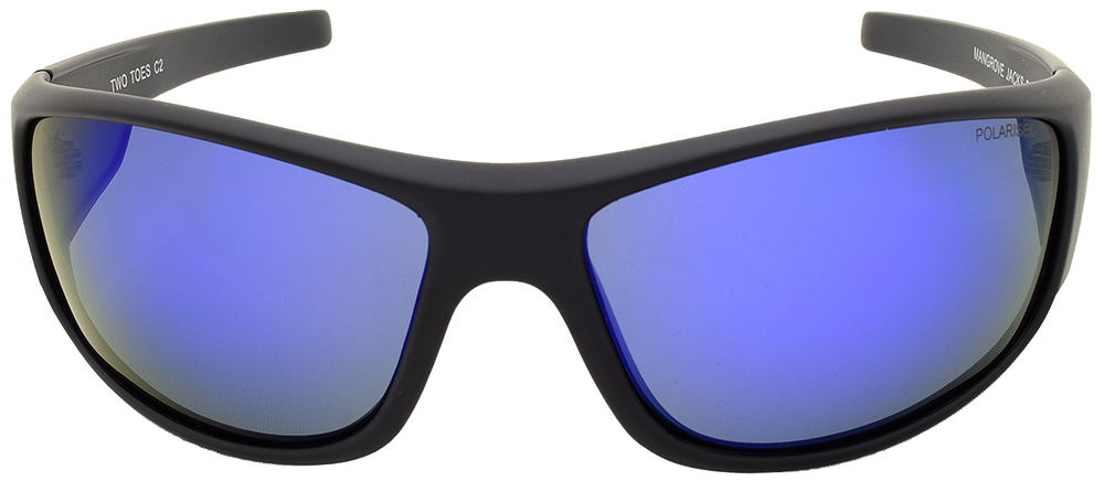 Mangrove Jacks Two Toes C2 Matte Black / Blue Revo Polarised Lenses_18216