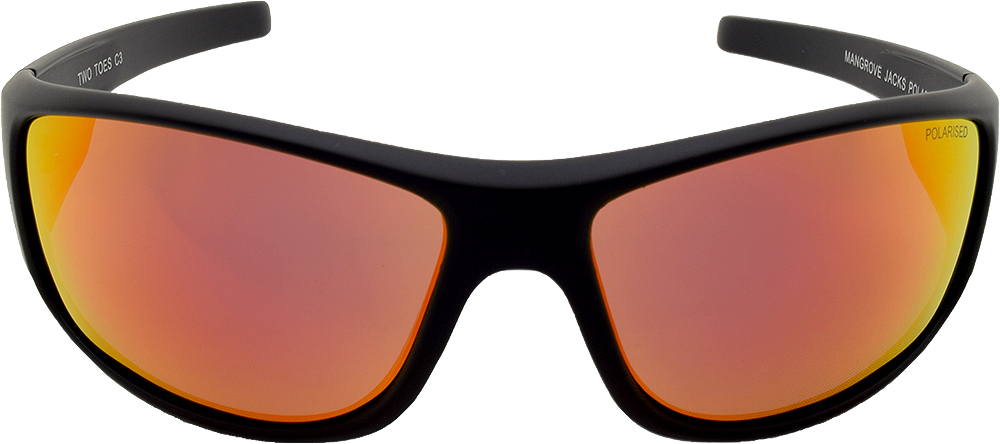 Mangrove Jacks - Mangrove Jacks Two Toes C3 Matte Black / Red Revo Polarised Lenses