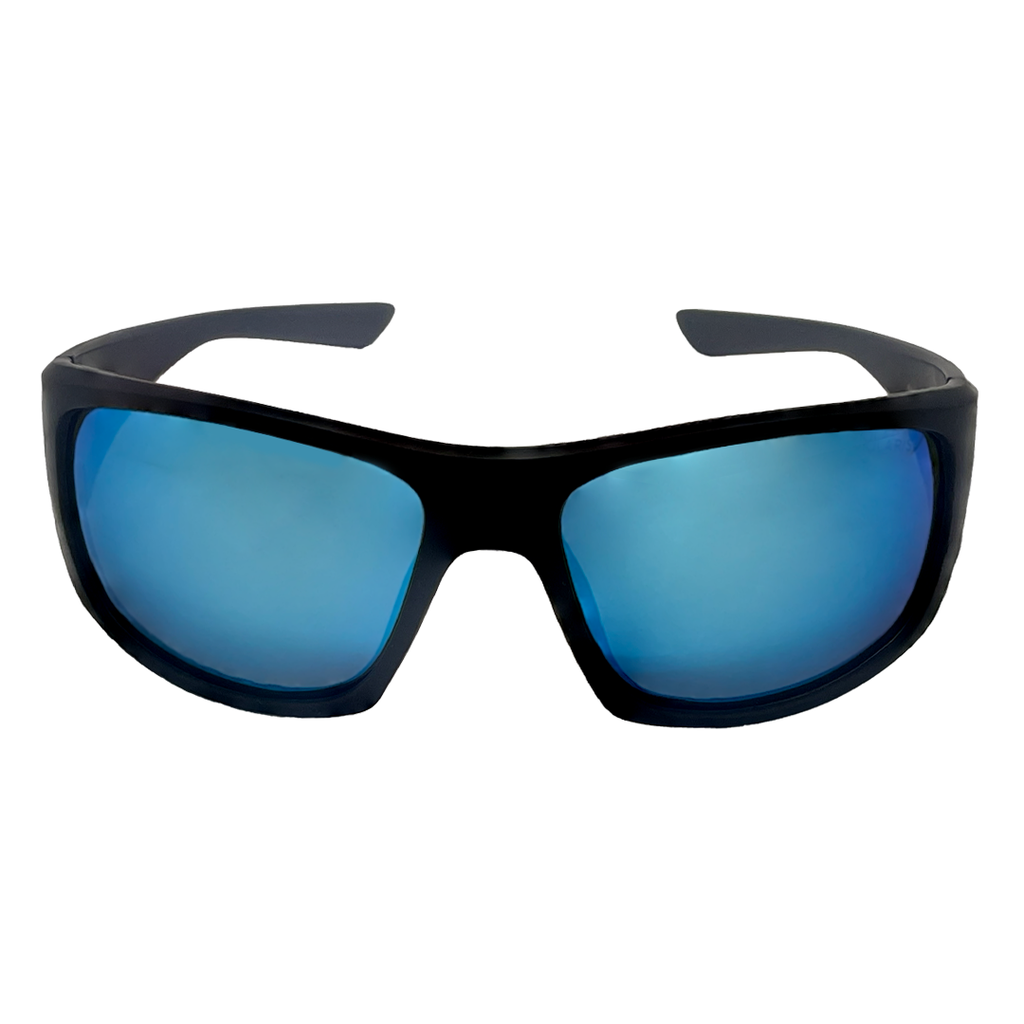 Mangrove Jacks Warrego C8 Matte Black / Smoke w Ice Blue Revo Polarised Lenses_18233
