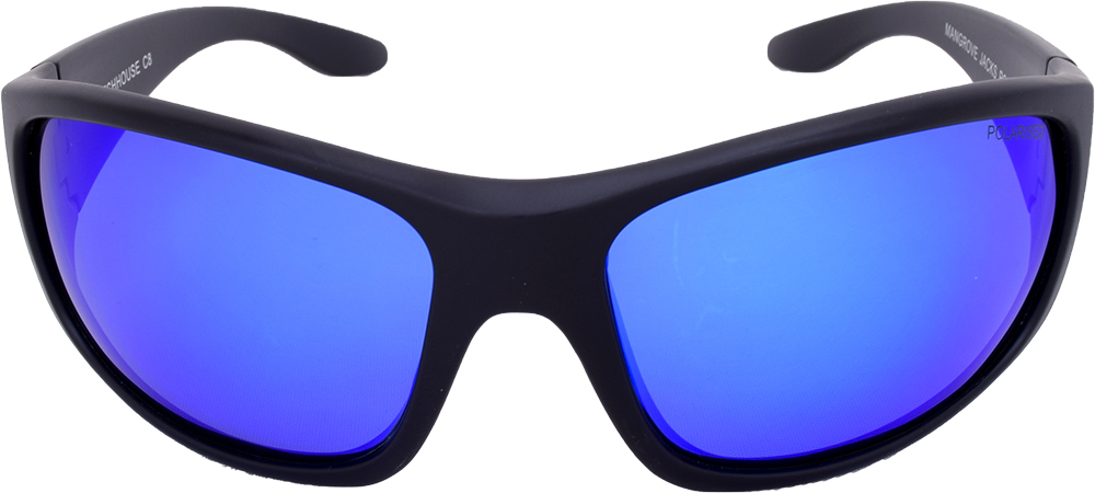 Mangrove Jacks Watch House C8 Matte Black / Ice Blue Revo Polarised Lenses_18234