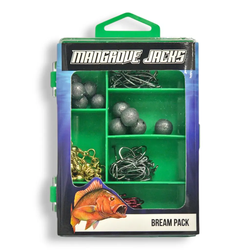 Mangrove Jacks Bream Fishing Pack | Hooks, Swivels, Sinkers in Compact Tackle Box_2285
